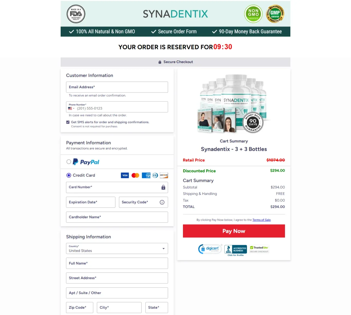 Synadentix  order form